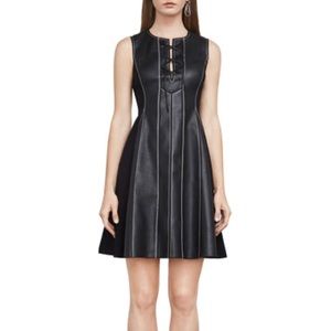 BCBGMAXAZRIA Jolee Faux-Leather Dress NEW, SIZE XS